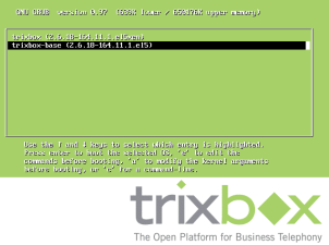 Tampilan Bootloader Trixbox